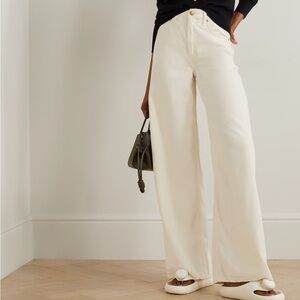 Rag & Bone ecru Sofie high-rise wide-leg jeans - size 30
